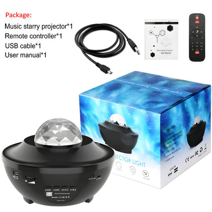 Multi-Functional LED Galaxy Projector Light With Built-In Bluetooth Speaker – Portable Mini Design